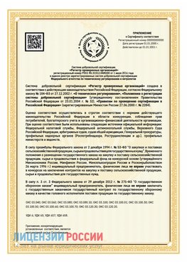 Приложение к сертификату для ИП Гудермес Сертификат СТО 03.080.02033720.1-2020